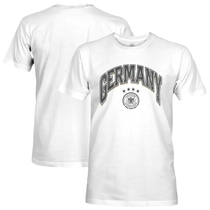 England Footbalkits Germany National Team 1863FC Retro Wordmark T-Shirt – White – Official World Cup Football Kits