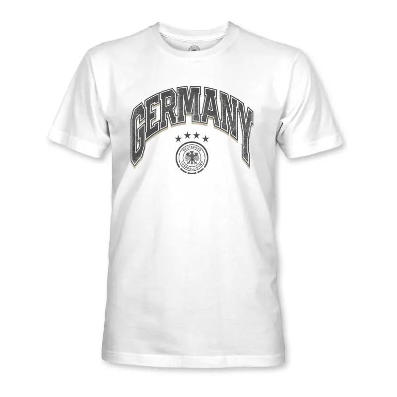 England Footbalkits Germany National Team 1863FC Retro Wordmark T-Shirt – White – Official World Cup Football Kits
