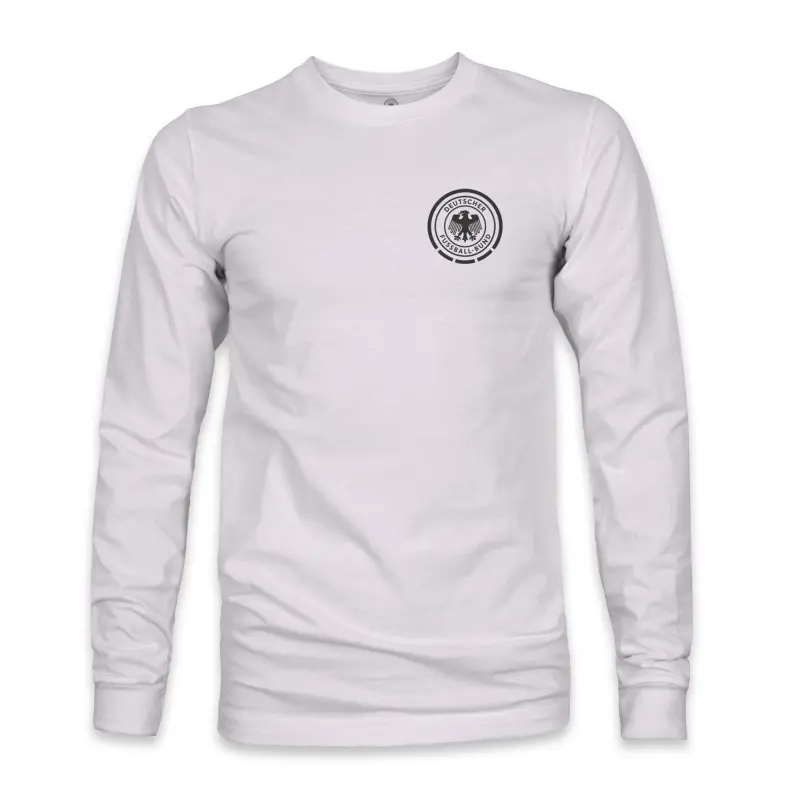 England Footbalkits Germany National Team 1863FC Team Arch Long Sleeve T-Shirt – Silver – Official World Cup Football Kits