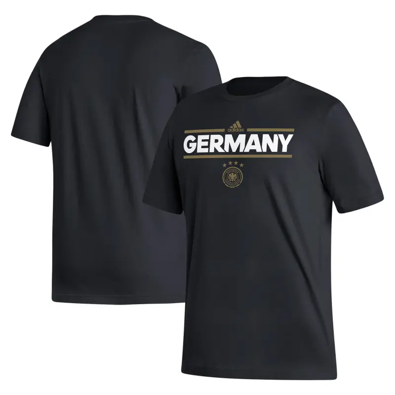 England Footbalkits Germany National Team adidas Dassler T-Shirt – Black – Official World Cup Football Kits