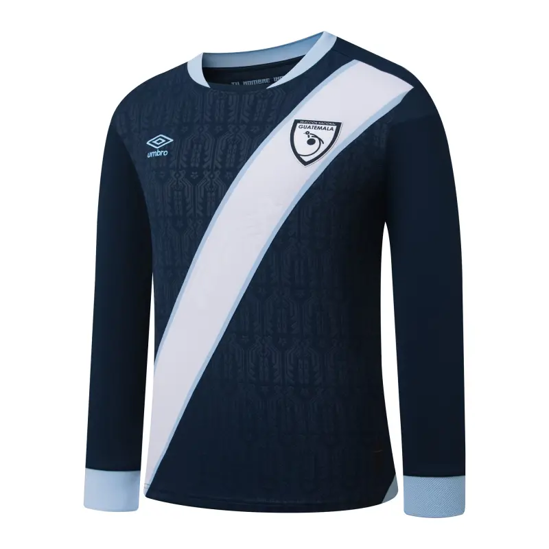 England Footbalkits Guatemala National Team Umbro 2025 Away Replica Long Sleeve Jersey – Navy – Official World Cup Football Kits