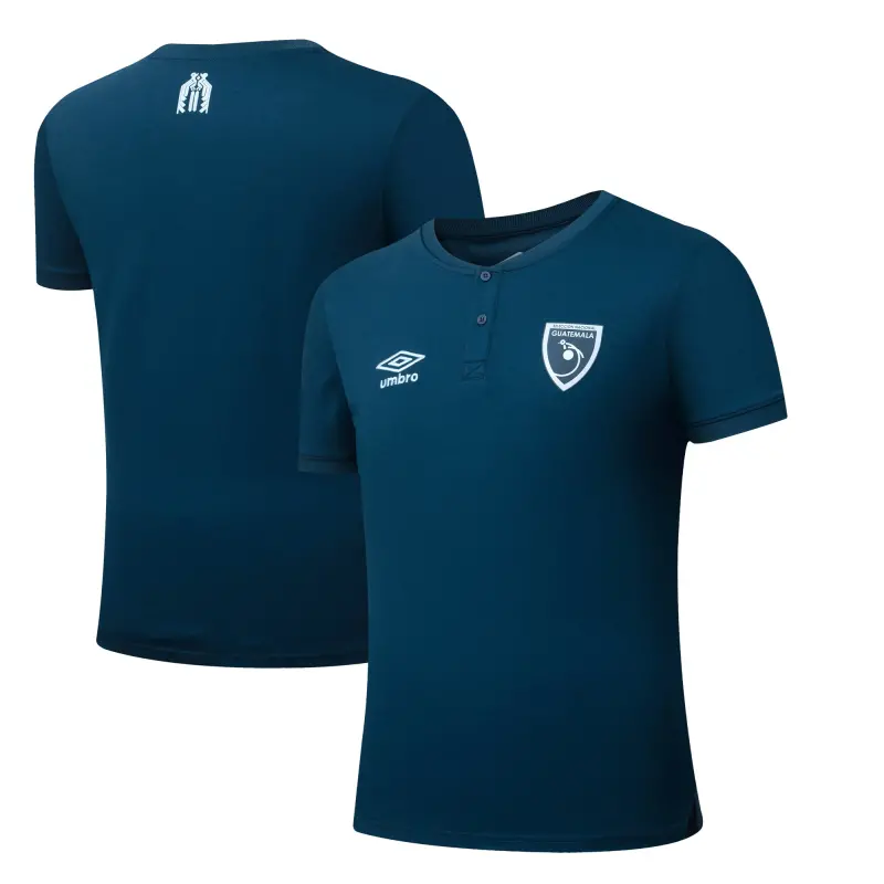 England Footbalkits Guatemala National Team Umbro 2025 Crew Neck Polo – Navy – Official World Cup Football Kits
