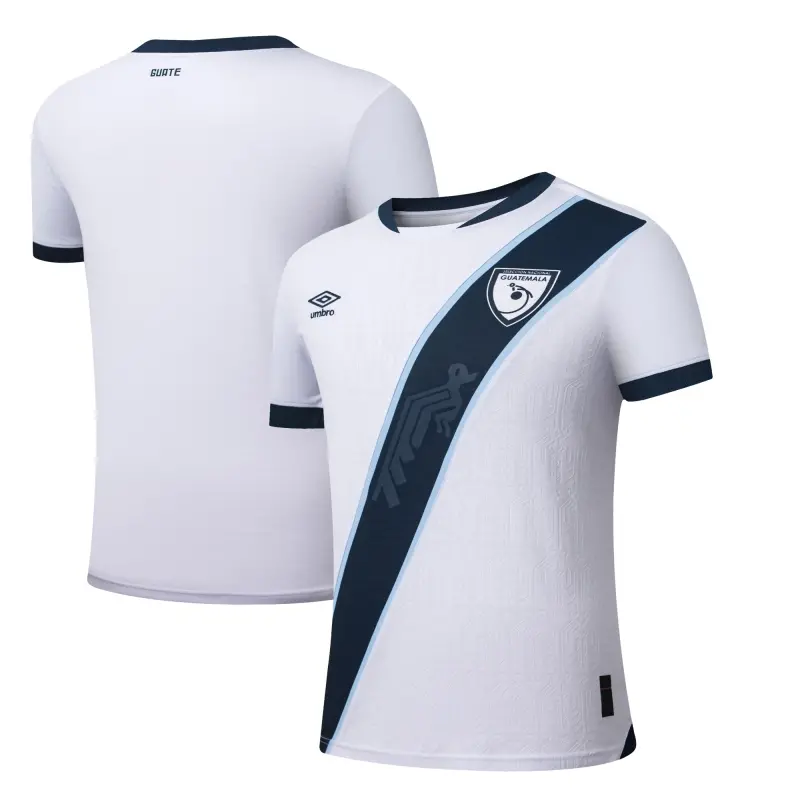 England Footbalkits Guatemala National Team Umbro Youth 2025 Home Replica Jersey – White – Official World Cup Football Kits