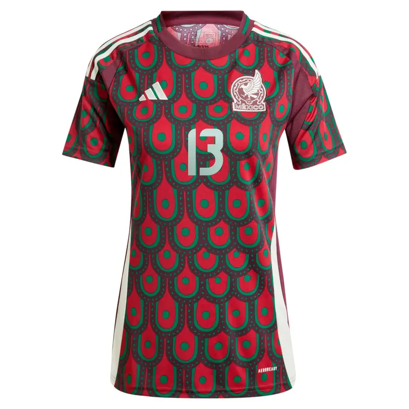 England Footbalkits Guillermo Ochoa Mexico National Team adidas Women’s 2024 Home Replica Player Jersey – Burgundy – Official World Cup Football Kits