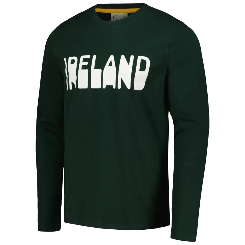 England Footbalkits Ireland National Team Heavy Long Sleeve T-Shirt – Green – Official World Cup Football Kits