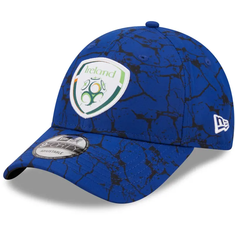 England Footbalkits Ireland National Team New Era Marble 9FORTY Adjustable Hat – Blue – Official World Cup Football Kits