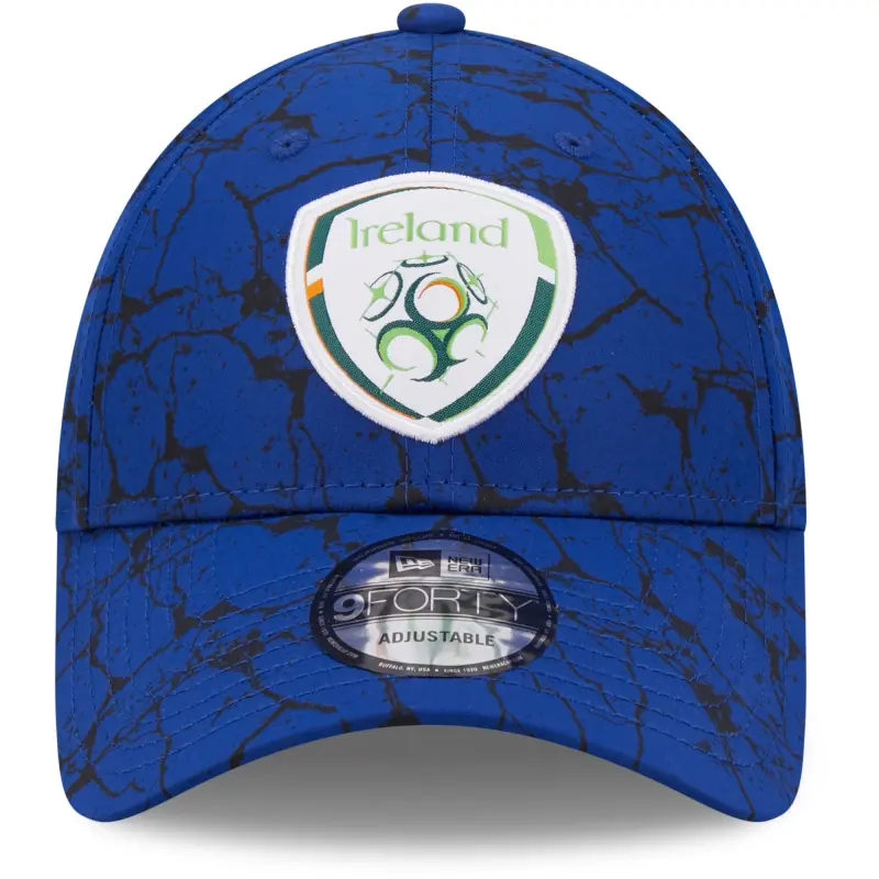 England Footbalkits Ireland National Team New Era Marble 9FORTY Adjustable Hat – Blue – Official World Cup Football Kits