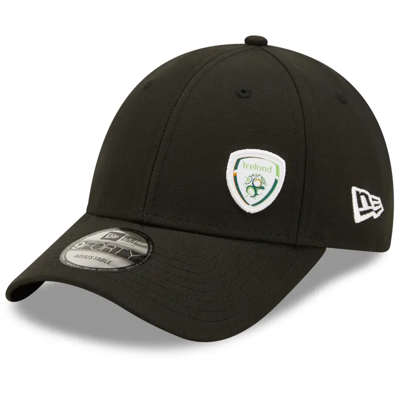 England Footbalkits Ireland National Team New Era Repreve 9FORTY Adjustable Hat – Black – Official World Cup Football Kits