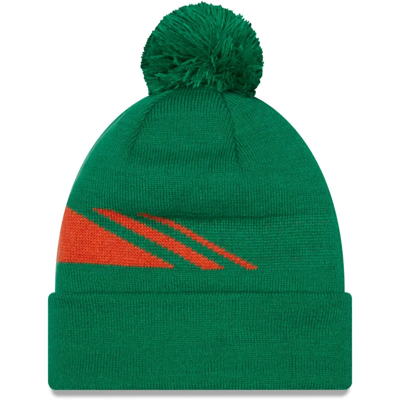 England Footbalkits Ireland National Team New Era Sport Cuffed Knit Hat with Pom – Green – Official World Cup Football Kits