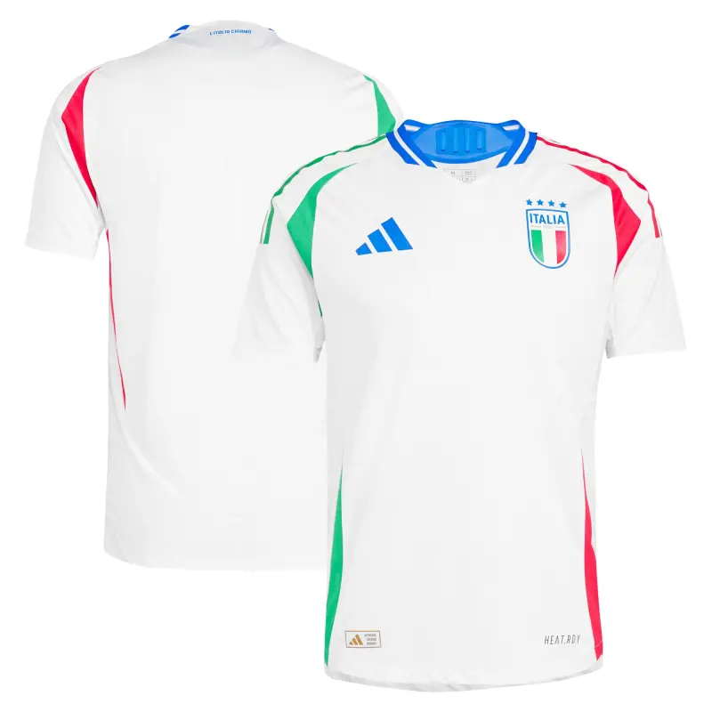 England Footbalkits Italy National Team adidas 2024 Away Authentic Jersey – White – Official World Cup Football Kits