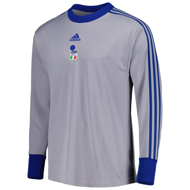 England Footbalkits Italy National Team adidas Authentic Football Icon Goalkeeper Jersey – Gray – Official World Cup Football Kits
