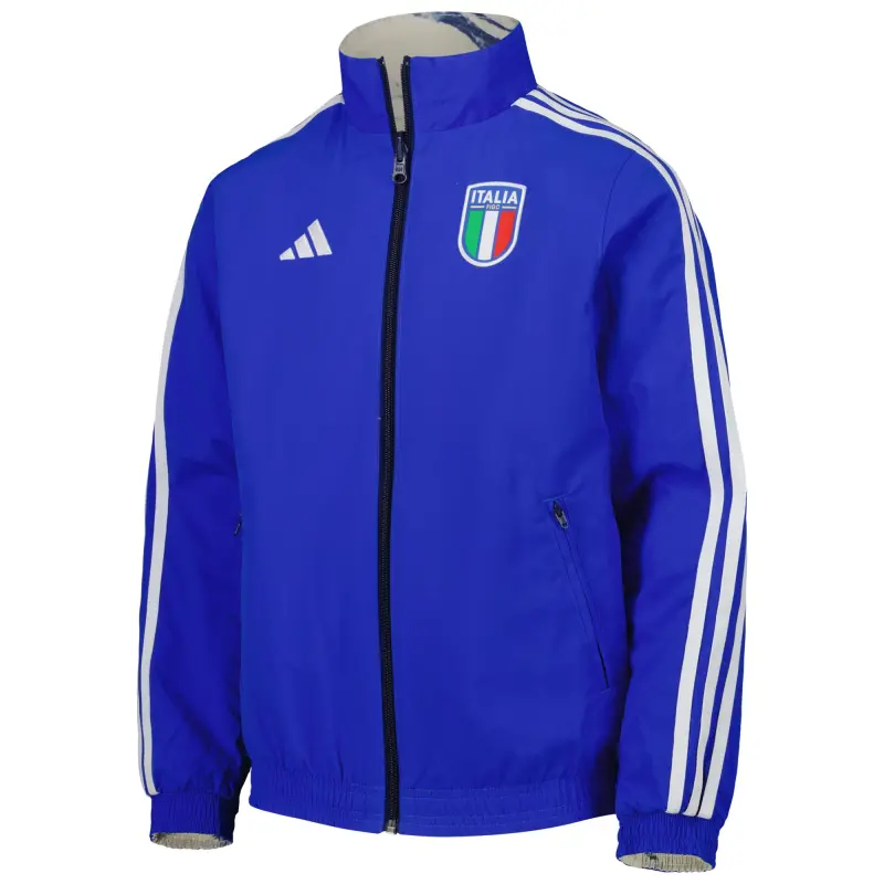 England Footbalkits Italy National Team adidas Youth Team Anthem Reversible Full-Zip Jacket – Blue – Official World Cup Football Kits