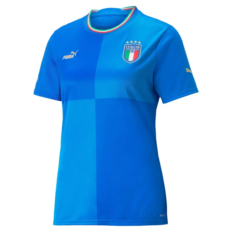 England Footbalkits Italy National Team Puma Women’s 2022/23 Home Replica Blank Jersey – Blue – Official World Cup Football Kits