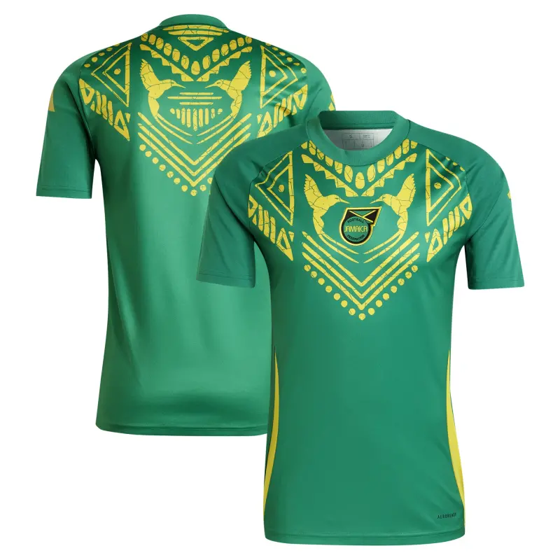 England Footbalkits Jamaica National Team adidas 2024 Pre-Match Top – Green – Official World Cup Football Kits