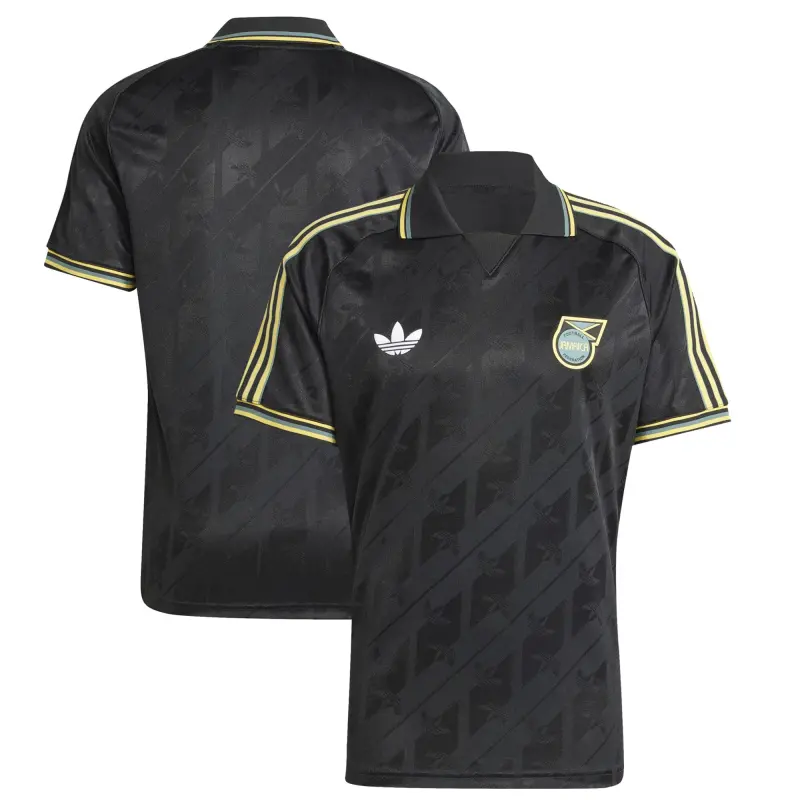 England Footbalkits Jamaica National Team adidas Originals Lifestyler Jersey – Black – Official World Cup Football Kits