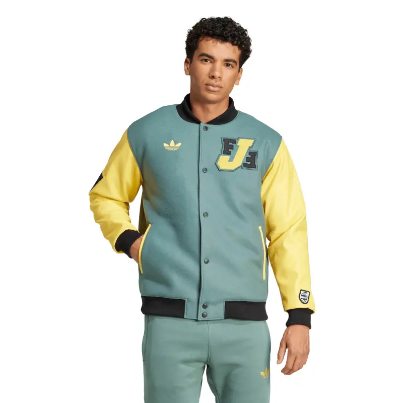 England Footbalkits Jamaica National Team adidas Varsity Pack Full-Snap Jacket – Green – Official World Cup Football Kits