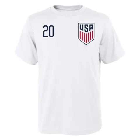 England Footbalkits Jesus Ferreira USNMT White T-Shirt – Youth – Official World Cup Football Kits