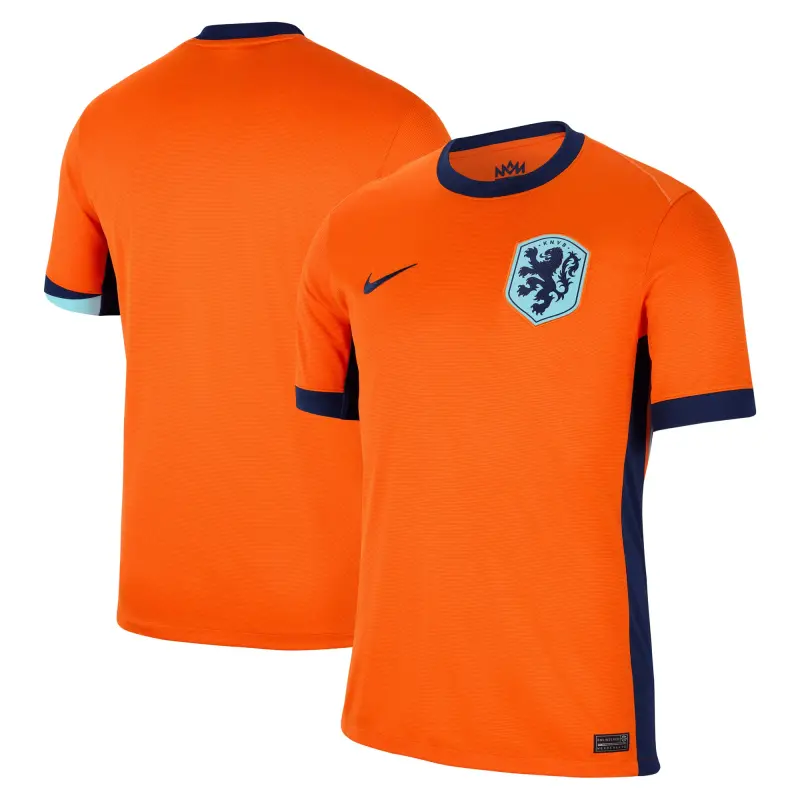 England Footbalkits Netherlands National Team Nike 2024 Home Replica Blank Jersey – Orange – Official World Cup Football Kits