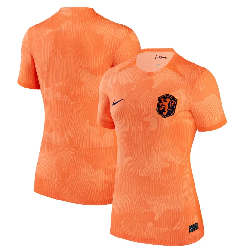 England Footbalkits Netherlands Women’s National Team Nike Women’s 2023 Home Stadium Replica Jersey – Orange – Official World Cup Football Kits