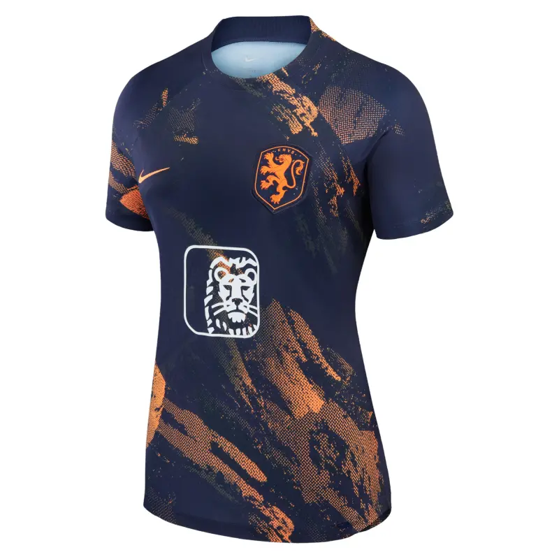 England Footbalkits Netherlands Women’s National Team Nike Women’s 2023 Pre-Match Top – Navy – Official World Cup Football Kits