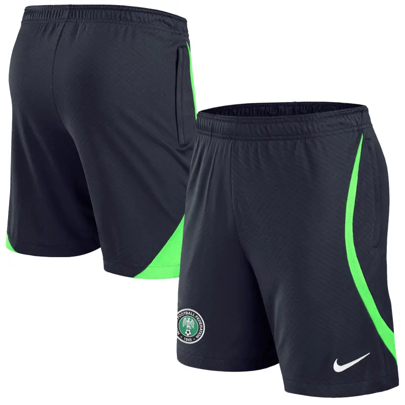 England Footbalkits Nigeria National Team Nike 2022 Strike Performance Shorts – Navy – Official World Cup Football Kits