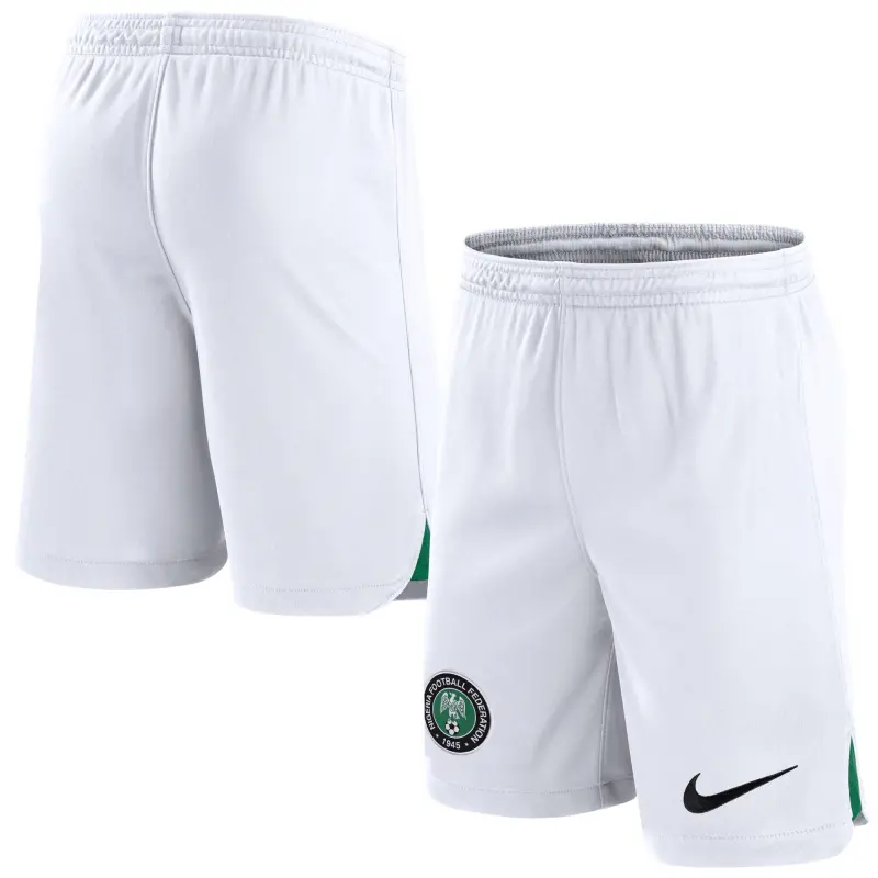 England Footbalkits Nigeria National Team Nike Away Performance Stadium Shorts – White – Official World Cup Football Kits