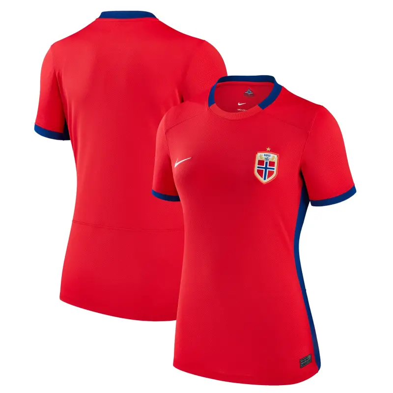 England Footbalkits Norway Women’s National Team Nike Women’s 2023 Home Stadium Replica Jersey – Red – Official World Cup Football Kits