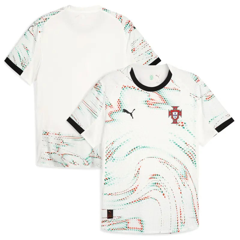 England Footbalkits Portugal National Team Puma 2025 Away Authentic Jersey – White – Official World Cup Football Kits