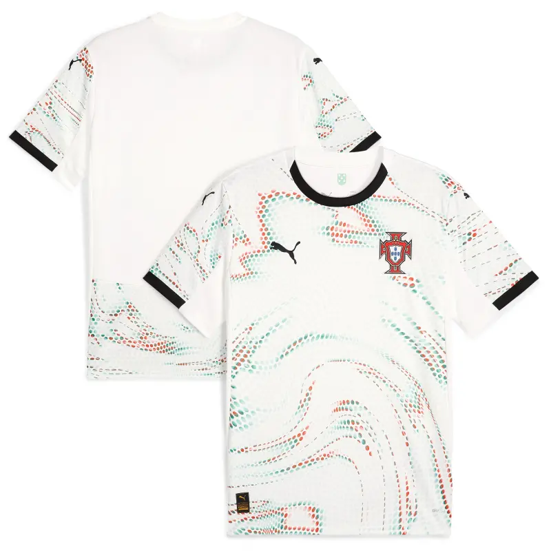England Footbalkits Portugal National Team Puma 2025 Away Replica Jersey – White – Official World Cup Football Kits