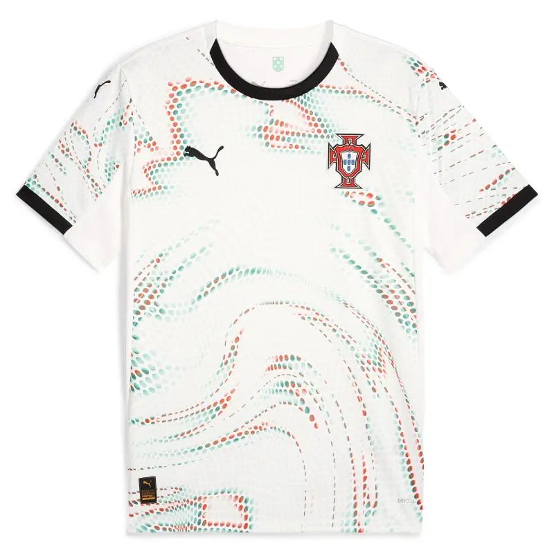 England Footbalkits Portugal National Team Puma 2025 Away Replica Jersey – White – Official World Cup Football Kits