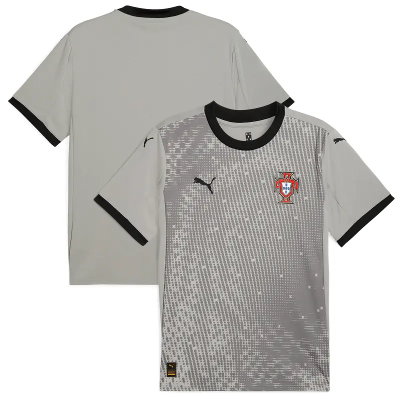 England Footbalkits Portugal National Team Puma 2025 Goalkeeper Jersey – Gray – Official World Cup Football Kits