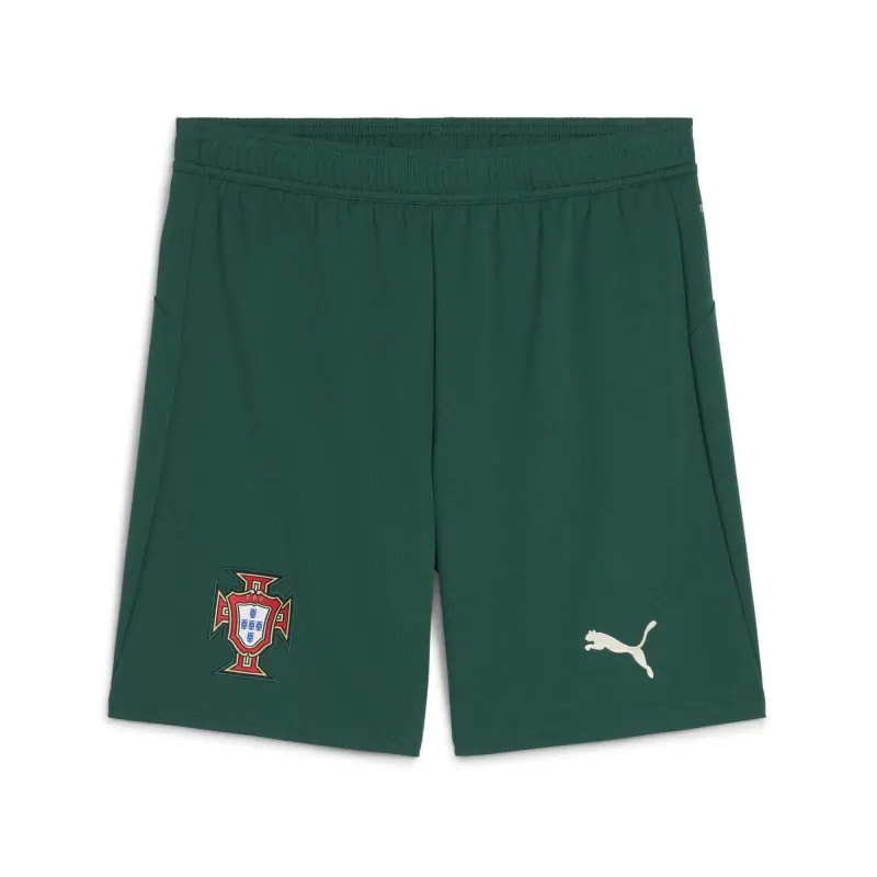 England Footbalkits Portugal National Team Puma 2025 Home Replica Shorts – Green – Official World Cup Football Kits