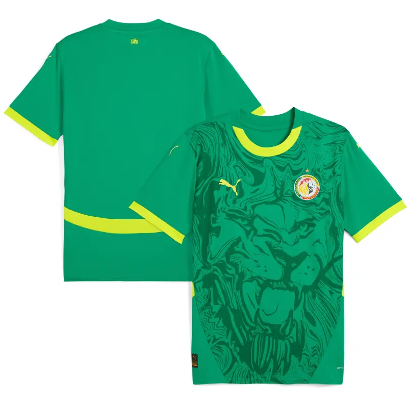 England Footbalkits Senegal National Team Puma 2025 Away Replica Jersey – Green – Official World Cup Football Kits