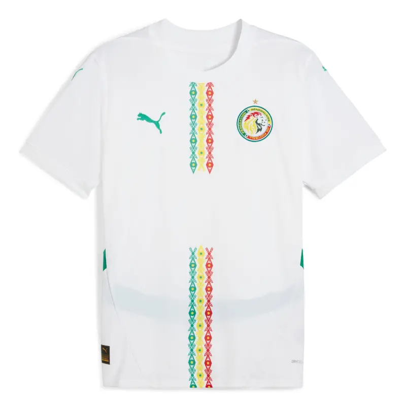 England Footbalkits Senegal National Team Puma 2025 Home Replica Jersey – White – Official World Cup Football Kits