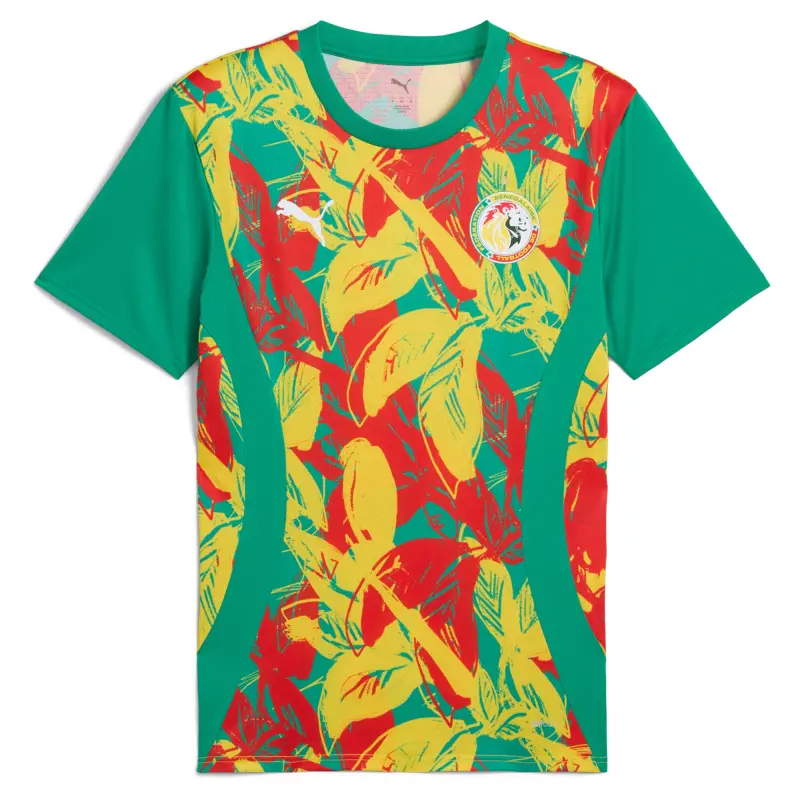 England Footbalkits Senegal National Team Puma 2025 Pre-Match Jersey – Green – Official World Cup Football Kits