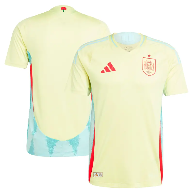 England Footbalkits Spain National Team adidas 2024 Away Authentic Jersey – Yellow – Official World Cup Football Kits