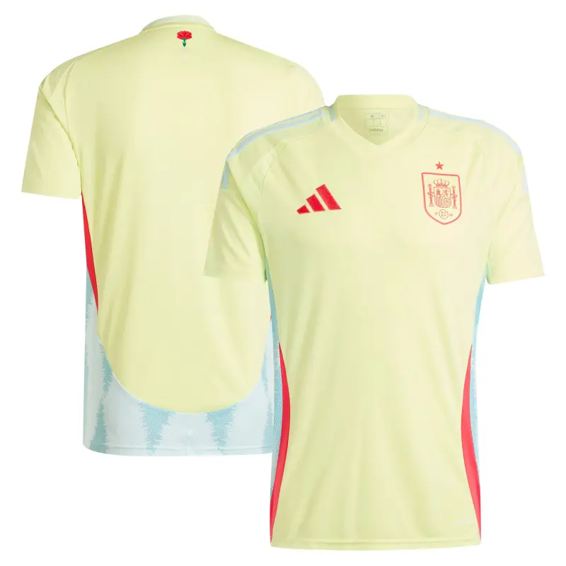 England Footbalkits Spain National Team adidas 2024 Away Replica Jersey – Yellow – Official World Cup Football Kits