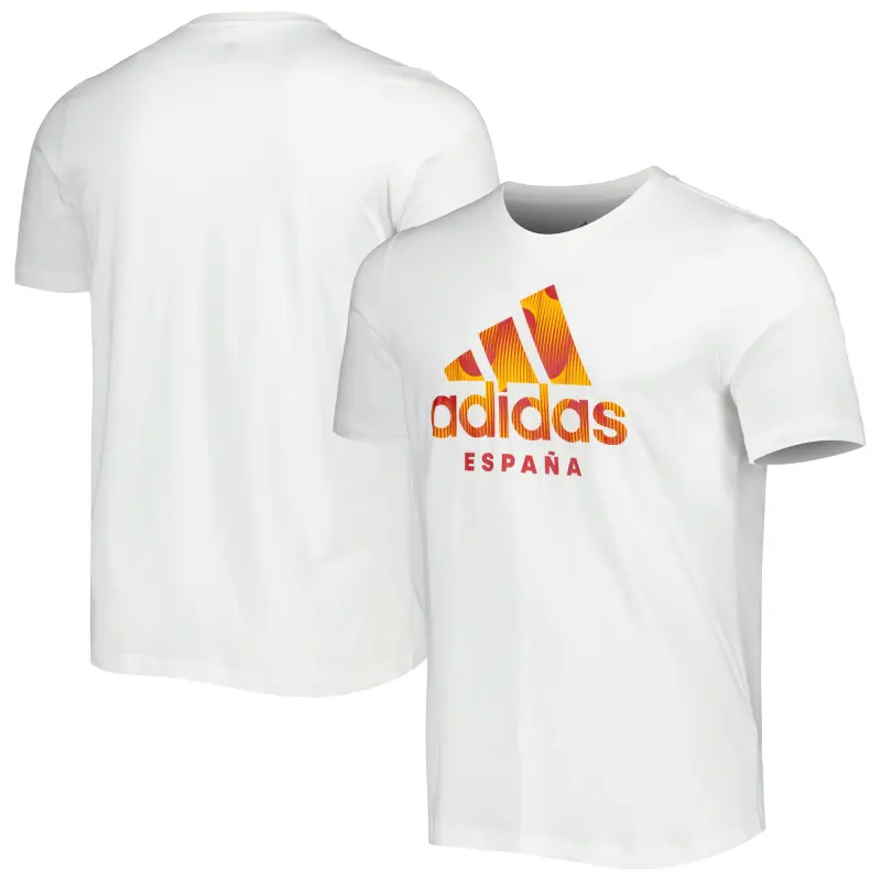 England Footbalkits Spain National Team adidas DNA Graphic T-Shirt – White – Official World Cup Football Kits