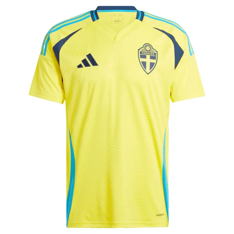 England Footbalkits Sweden National Team adidas 2024 Home Replica Jersey – Yellow – Official World Cup Football Kits