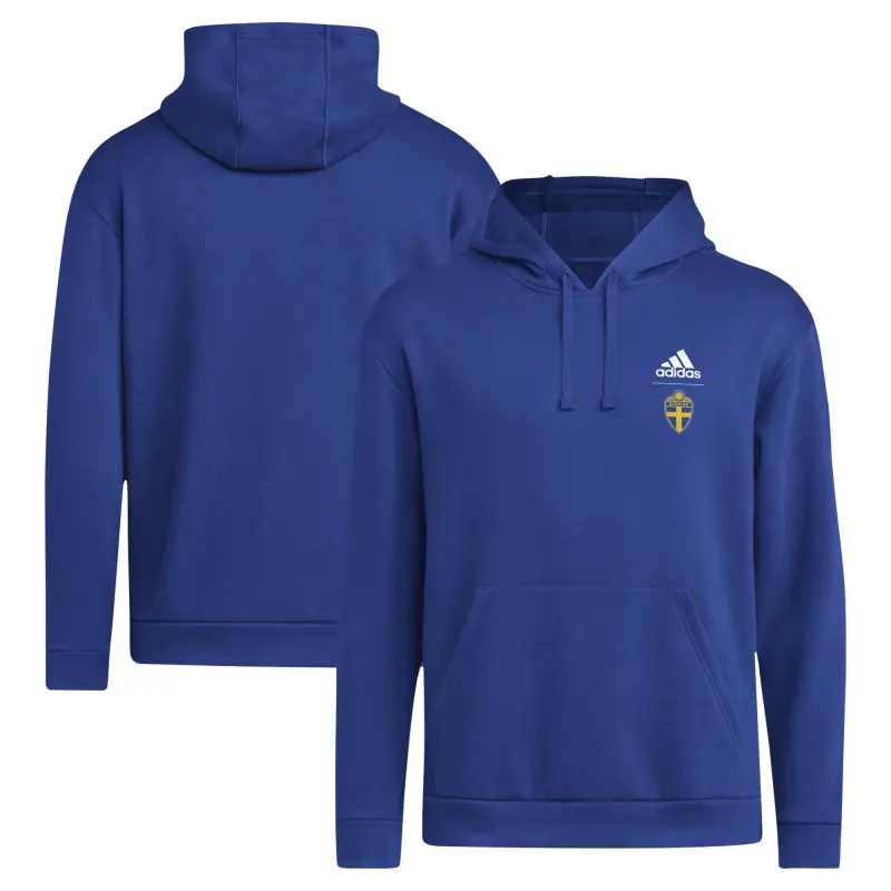 England Footbalkits Sweden National Team adidas Crest Pullover Hoodie – Blue – Official World Cup Football Kits