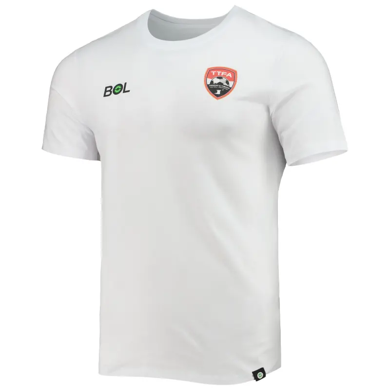 England Footbalkits Trinidad and Tobago National Team Warrior Star T-Shirt – White – Official World Cup Football Kits